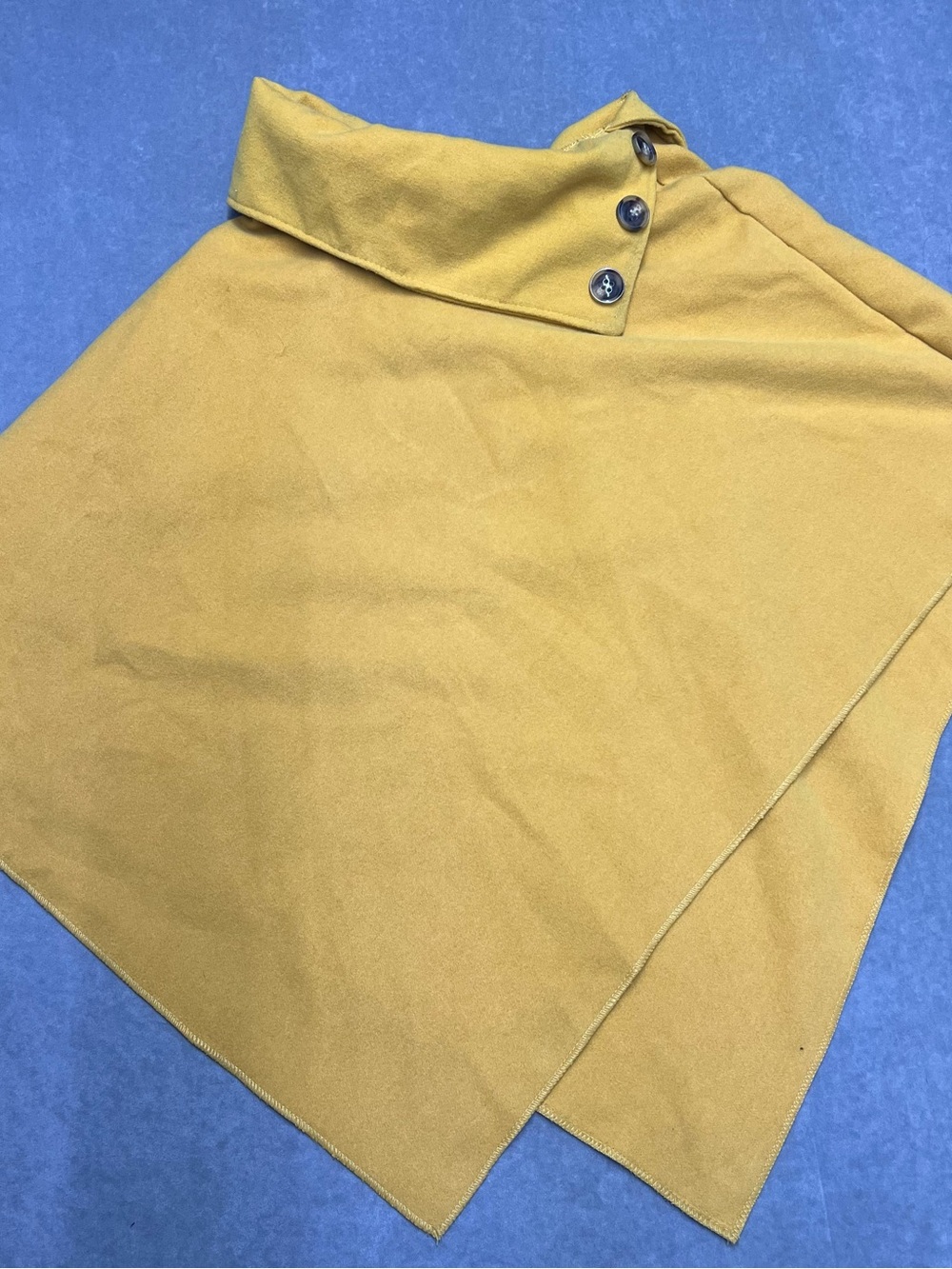 Boohoo Mustard Asymmetrical Button-Detail Wrap Skirt